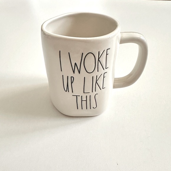 Rae Dunn Big Mug I WOKE UP LIKE THIS White - Picture 1 of 3